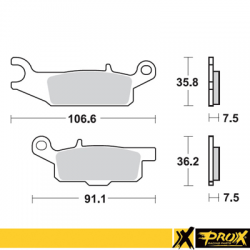 ProX, brzdové desky KH444 Yamaha YFM 550 GRIZZLY '11-14, YFM 700 GRIZZLY '07-18, přední pravá strana