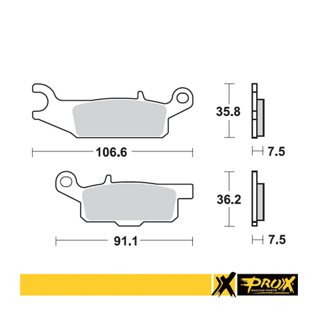 ProX, brzdové desky KH444 Yamaha YFM 550 GRIZZLY '11-14, YFM 700 GRIZZLY '07-18, přední pravá strana