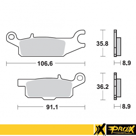 ProX, brzdové desky KH445 Yamaha YFM 550 GRIZZLY '11-14, YFM 700 GRIZZLY '07-18, zadní levá strana