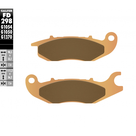 Galfer, brzdové desky KH375 Sintered (zlaté) (přední) Honda CBR125 '04- , CBF125 '09- , CRF250 RALLY '17 , Suzuki GSXR1