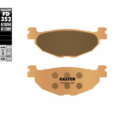 Galfer, brzdové desky KH408 Sintered (zlaté) skútr, zadní Yamaha XP 500, SP 400