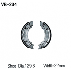 Vesrah, brzdové čelisti Yamaha YZ 125 '84, YZ 250 '82-84, YZ 465 '80-82, YZ 490 '82-84, IT 250 '84, IT 465 '81-82, IT 490 '82-8
