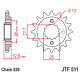 JT, přední řetězové kolečko, 511 15, s gumovou výplní, Kawasaki KLR 650 '90-'14 (JTF511.15RB) (řetěz 520)