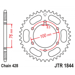 JT, rozeta 4513 52 Yamaha YZF 125R '19, MT 125 15-17 (+4) (JTR1844.52)* (řetěz 428)