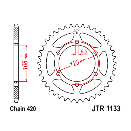JT, rozeta 4412 59 Aprilia SX 50 -18-19 (JTR1133.59)* (řetěz420)