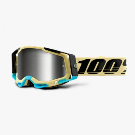 100%, MX brýle Racecraft 2 Goggle AIRBLAST - stříbrné zrcadlové sklo, barva bronzová