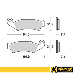 ProX, brzdové desky KH125 Honda CR125/250/500 '87-94, přední