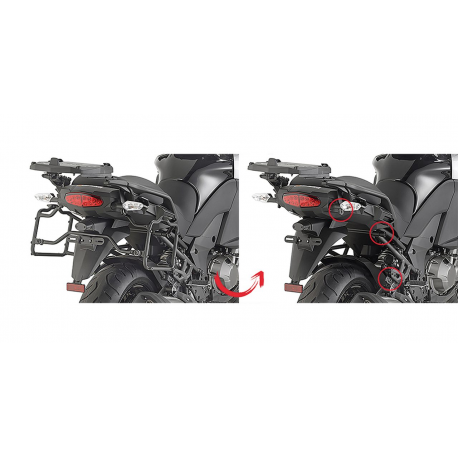 Kappa, nosiče bočních kufrů se systémem rychlé demontáže Monokey SIDE Kawasaki Versys 1000 (15-16)