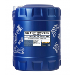 Mannol, motorový olej 4T Motorbike 15W50 10L Ester + MA2 Semisyntetic (7832)