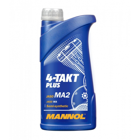 Mannol, motorový olej 4T PLUS 10W40 1L (API SL, JASO MA/MA2) Semisyntetic (7202) (20)