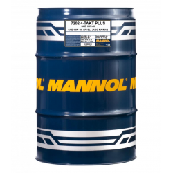 Mannol, motorový olej 4T PLUS 10W40 (API SL, JASO MA/MA2) Semisyntetic (7202) sud 60L