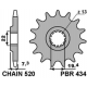 PBR, přední řetězové kolečko, 434 14 Suzuki DR 250 '82-'87, GZ 250, GN 250 (JTF434.14) (řetěz 520) (434.14JT)