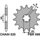 PBR, přední řetězové kolečko, 569 14 Kawasaki KX 250 '87-'98, Yamaha YZ 250 '77-'98 (JTF569.14) (řetěz 520) (56914JT)