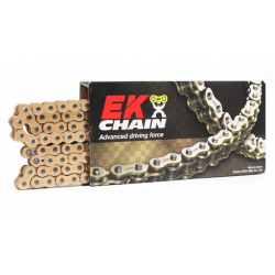 EK, řetěz EK520MVXZ2 120 QX-RING zlatá barva (do 1000ccm) (40,0KN) (Made in Japan) (nýtovací spojka)