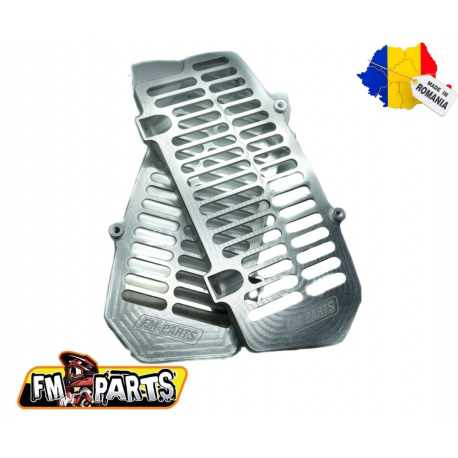 FM-PARTS, duralové kryty chladiče, mřížky, KTM/Husqvarna '20-'21, stříbrná barva