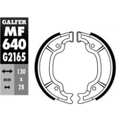 Galfer, brzdové čelisti Y535 Yamaha YBR 125/250 '05-, XV 125 VIRAGO '97-99, XVS 125/250 DRAGSTAR '00-, SP 125 MAJESTY '98-00, ,