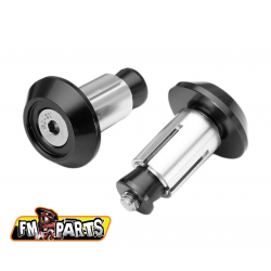 FM-Parts, koncovky řidítek alu, černá barva