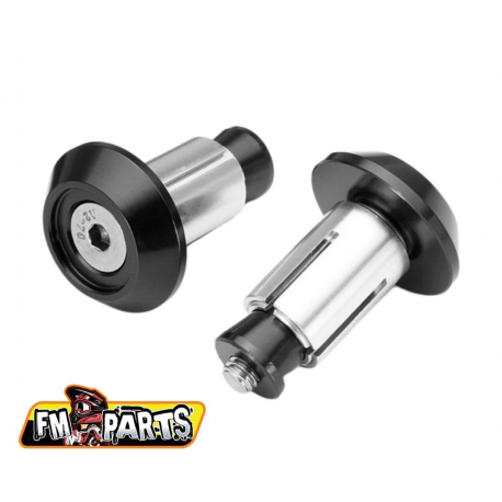 FM-Parts, koncovky řidítek alu, černá barva