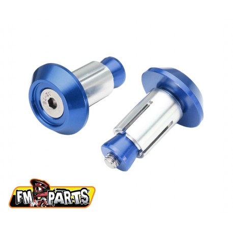 FM-Parts, koncovky řidítek alu, modrá barva