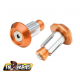 FM-Parts, koncovky řidítek alu, oranžová barva