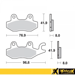 ProX, brzdové desky KH165 Suzuki LT-R 450 '06-11, Yamaha YFZ 450 '04-08, přední pravá strana