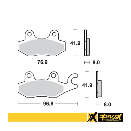 ProX, brzdové desky KH165 Suzuki LT-R 450 '06-11, Yamaha YFZ 450 '04-08, přední pravá strana