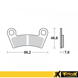 ProX, brzdové desky KH456 Polaris 450/525 Outlaw '08-11, přední