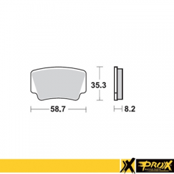 ProX, brzdové desky KH463 KTM 450/505/525 SX/XC ATV '08-12, zadní