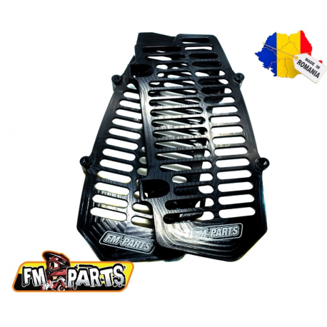 FM-PARTS, duralové kryty chladiče, mřížky, KTM/Husqvarna '20-'21, černá barva
