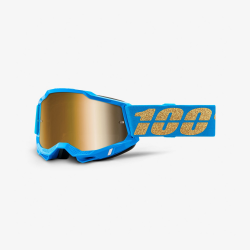 100%, MX brýle Accuri 2 Goggle WATERLOO - zlaté zrcadlové sklo, barva modrá/zlatá