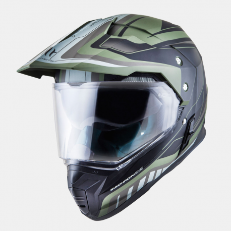 MT, dual přilba, se sluneční clonou, Synchrony Duosport Tourer, zelená/černá, velikost XS