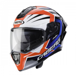 Caberg, integrální přilba, se sluneční clonou, model DRIFT EVO MR55 (tmavé plexi v balení) červená/modrá/bílá