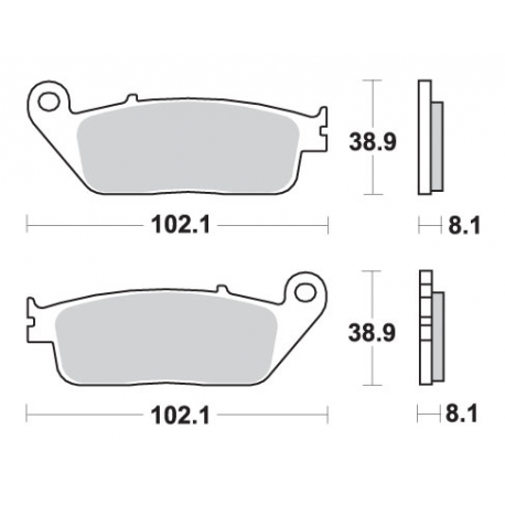 SBS, brzdové desky KH142 / KH226, Track&Sport Sinter, zlatá barva (brzdová směs RS)