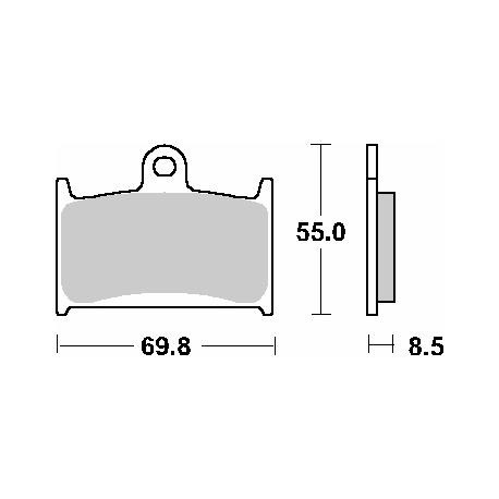 SBS, brzdové desky KH145 / KH236, Track&Sport Sinter, zlatá barva (brzdová směs RS)