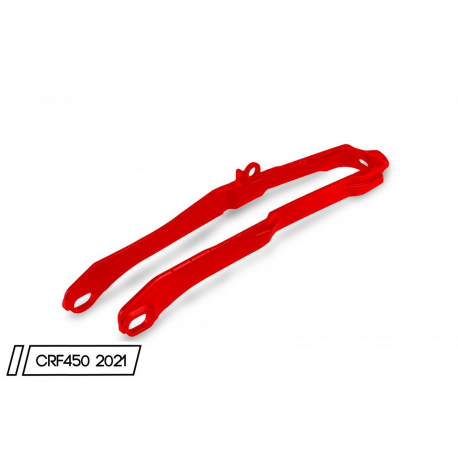 UFO, chránič zadní vidlice (slider řetězu) Honda CRF 450 R / RX '21 červená barva