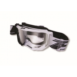 Progrip, MX brýle PG3300-126 TR VISION, barva černá bílá (sklo PG3310 čiré Antiscratch, No Fog, Anti UV)
