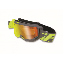 Progrip, MX brýle PG3300-347 FL VISION, barva žlutá fluo šedá (sklo PG3348 zrcadlové červené Antiscratch, No Fog, Anti UV)