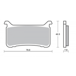 SBS, brzdové desky KH700 Sintered Street Excel Sinter TRACK Honda CB 1000 R '18-'20, CB 1100 RS '17-'19, CBR 1000 RR