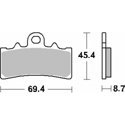SBS, brzdové desky KH606 Racing DUAL CARBON, zlatá barva, určeno pro: KTM 125/200/390 DUKE, přední