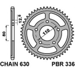 PBR, rozeta 336 35 C45 Honda CBX 1000 (79-80) (SC03) (řetěz 630)