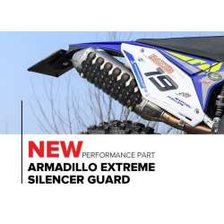 Polisport, kryt výfukové koncovky, Armadillo Extrem Silencer Guard, univerzální, , černá barva