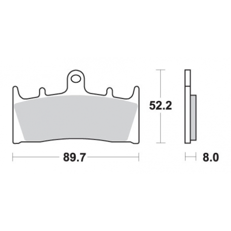 SBS, brzdové desky KH188, Track&Sport Sinter, zlatá barva (brzdová směs RS)