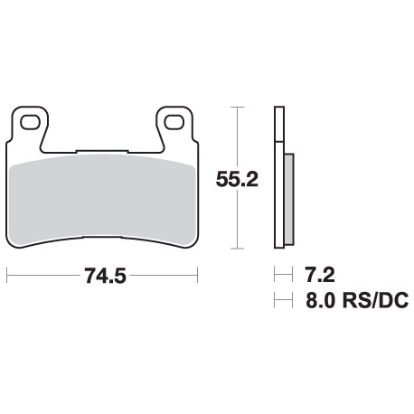 SBS, brzdové desky KH265, Track&Sport Sinter, zlatá barva (brzdová směs RS)