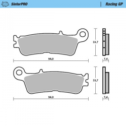 Moto-Master, brzdové desky Sinter Metal Racing: 12 (SinterPRO SERIES Racing GP) Yamaha YZF 250 '21-, WRF 450 '21-, YZF 450 20-