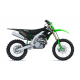 UFO, sada plastů, Kawasaki KXF 250 '21, KXF 450 '19-21 černá barva / zelená (v sadě kryty přední vidlice a polepy)