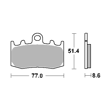 SBS, brzdové desky KH335, Track&Sport Sinter, zlatá barva, určeno pro: BMW R850/1100/1150/1200, K1200/1300, přední