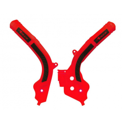 Racetech, kryty rámu, Bi-Material, Super Grip, GAS GAS MC/MC-F/EC/EC-F 125/250/300/350/450 '21 červená barva černá