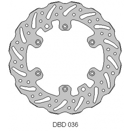 Delta Braking, přední brzdový kotouč, KTM 2T/4T '91-21, Husaberg, Husqvarna, GAS-GAS '21, WAVE (260X126,5X3mm) (6X6,5mm) (NG140)
