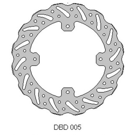 Delta Braking, zadní brzdový kotouč, Honda CR 125 '02-07, CRF 250 '04-14' -CRF 250 X 04-17' CRF 450 WAVE (240X121X4mm) (4X6,5mm)