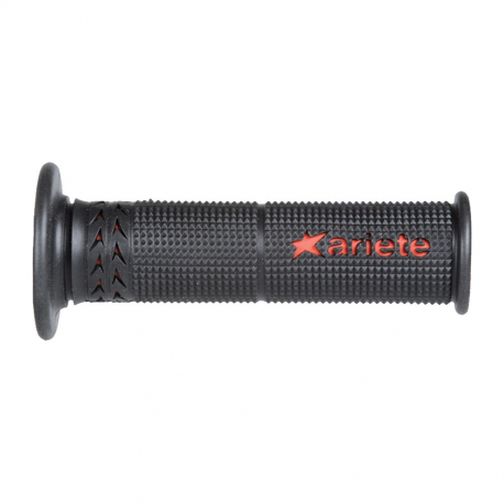 Ariete, gripy Road SOFT ESTORIL (120 mm) s otvorem, barva černá/červená (12)